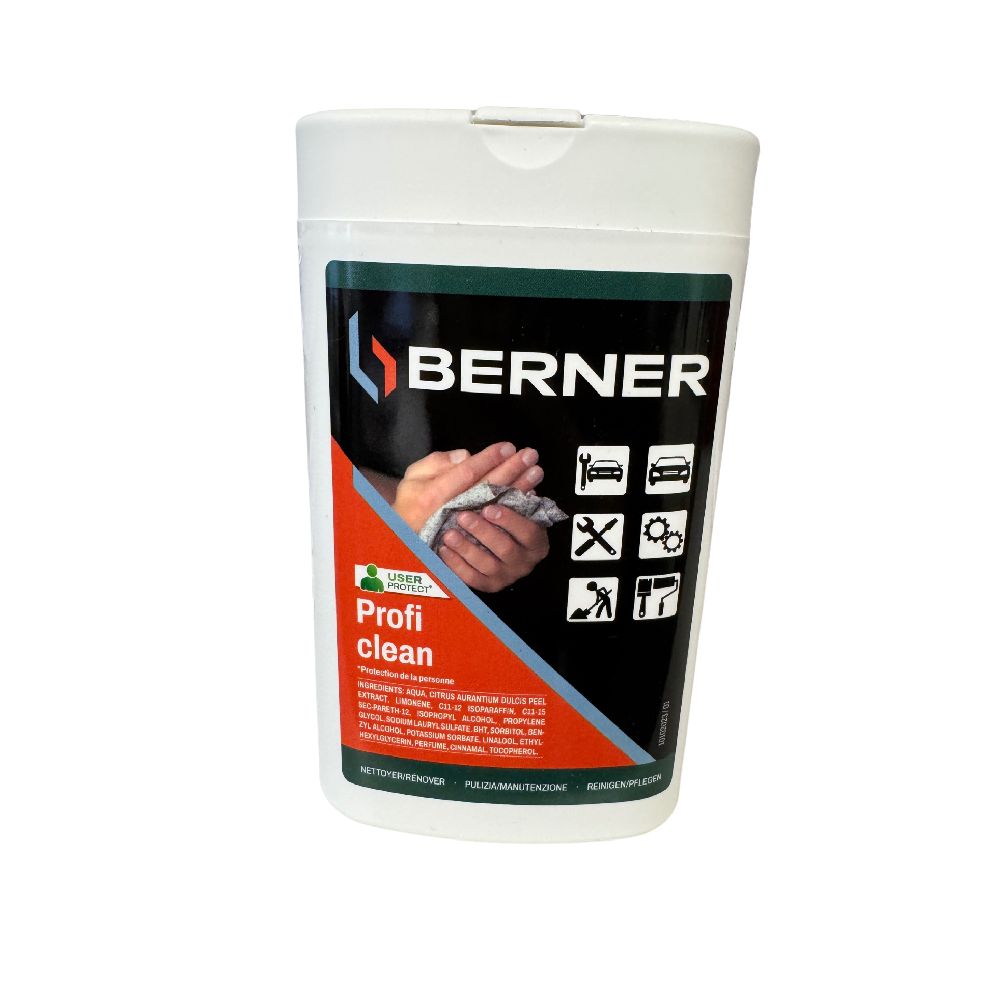 Berner Handreinigungstücher Profi Clean | 1 Box = 15 Stück